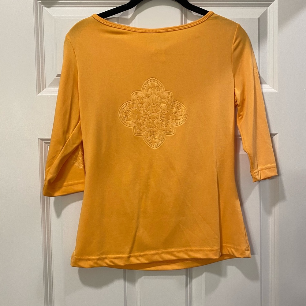 Orange Mandala 3/4 sleeve Tshirt